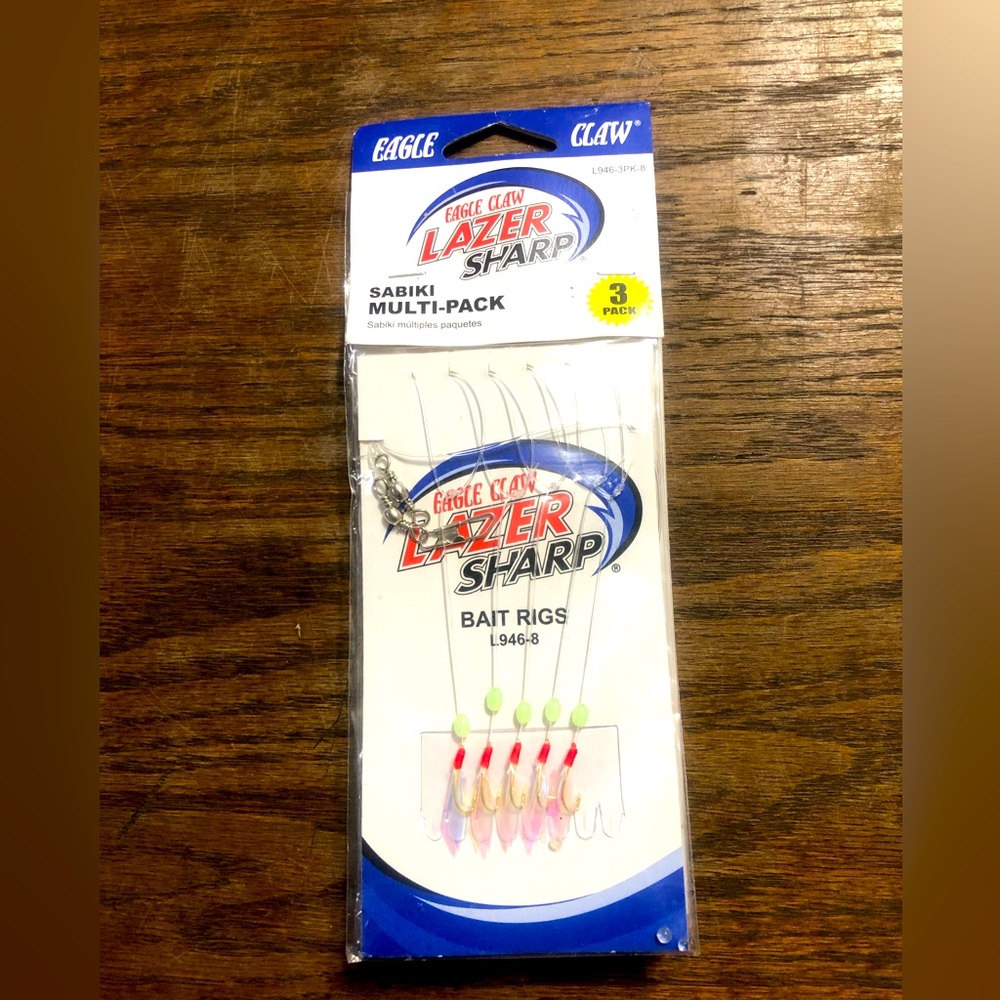 3 Packs Sabiki Bait Rigs. Eagle Claw.